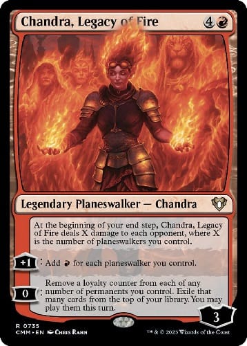 Chandra, Legacy of Fire one of the new Commander Masters cards