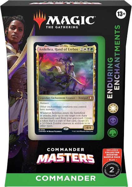 Enduring Enchantments, one of the Commander Masters Commander decks featuring new Commander Masters cards