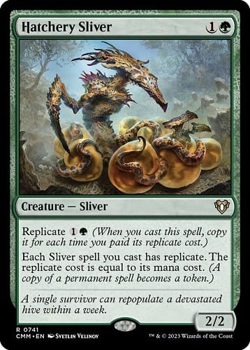 Hatchery Sliver, one of the new commander masters cards