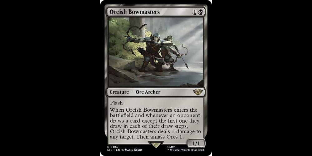 Orcish Bowmasters a Tales of Middle-Earth MTG Starter Set Upgrade Card